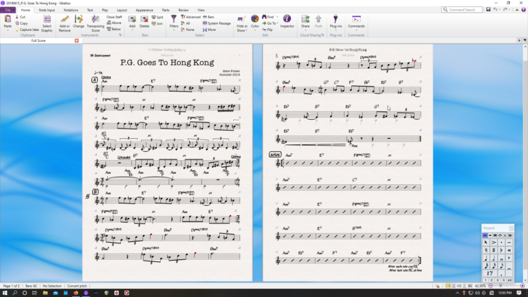Sibelius Main Screen
